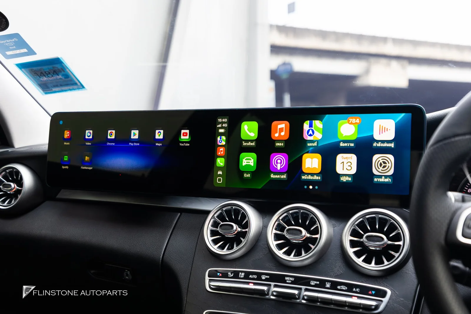 W205 C205 C-Class 2024 จอ DUAL SCREEN สำหรับ W205 C-Class ติดตั้งกันทุกวัน สวยจริงๆครับ