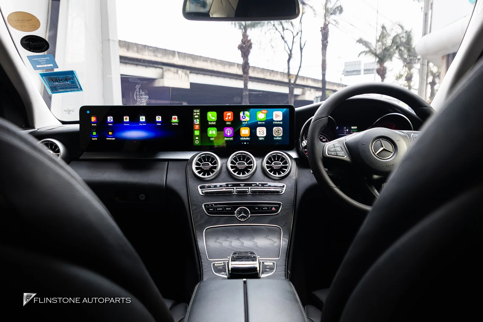 W205 C205 C-Class 2024 จอ DUAL SCREEN สำหรับ W205 C-Class ติดตั้งกันทุกวัน สวยจริงๆครับ