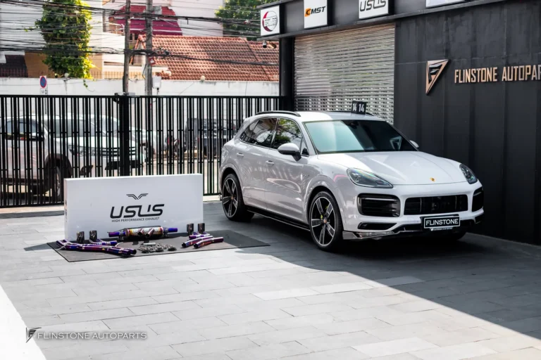 full-on good looks for PORSCHE Cayenne E3 9Y0.1 with a titanium exhaust system USUS