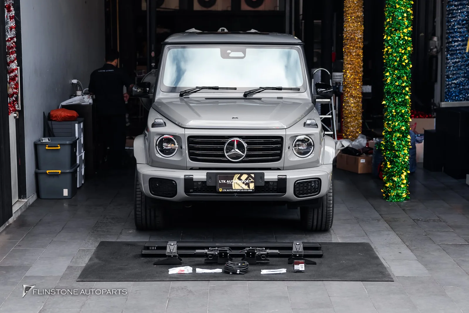 W465 G-Class 2025+ ติดตั้งบันไดข้างอัตโนมัติให้กับ Mercedes G450d ผลงานติดตั้งบันไดกว่า