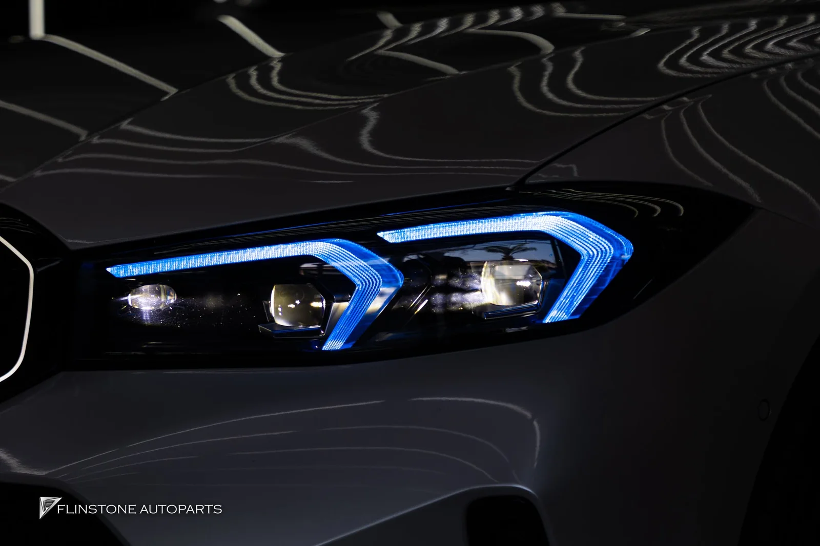 BMW G20 Series 3 2025 BMW G20 Series 3 LCI ติดตั้งไฟหน้า RGB สามารถปรับเปลี่ยนสีของ LED