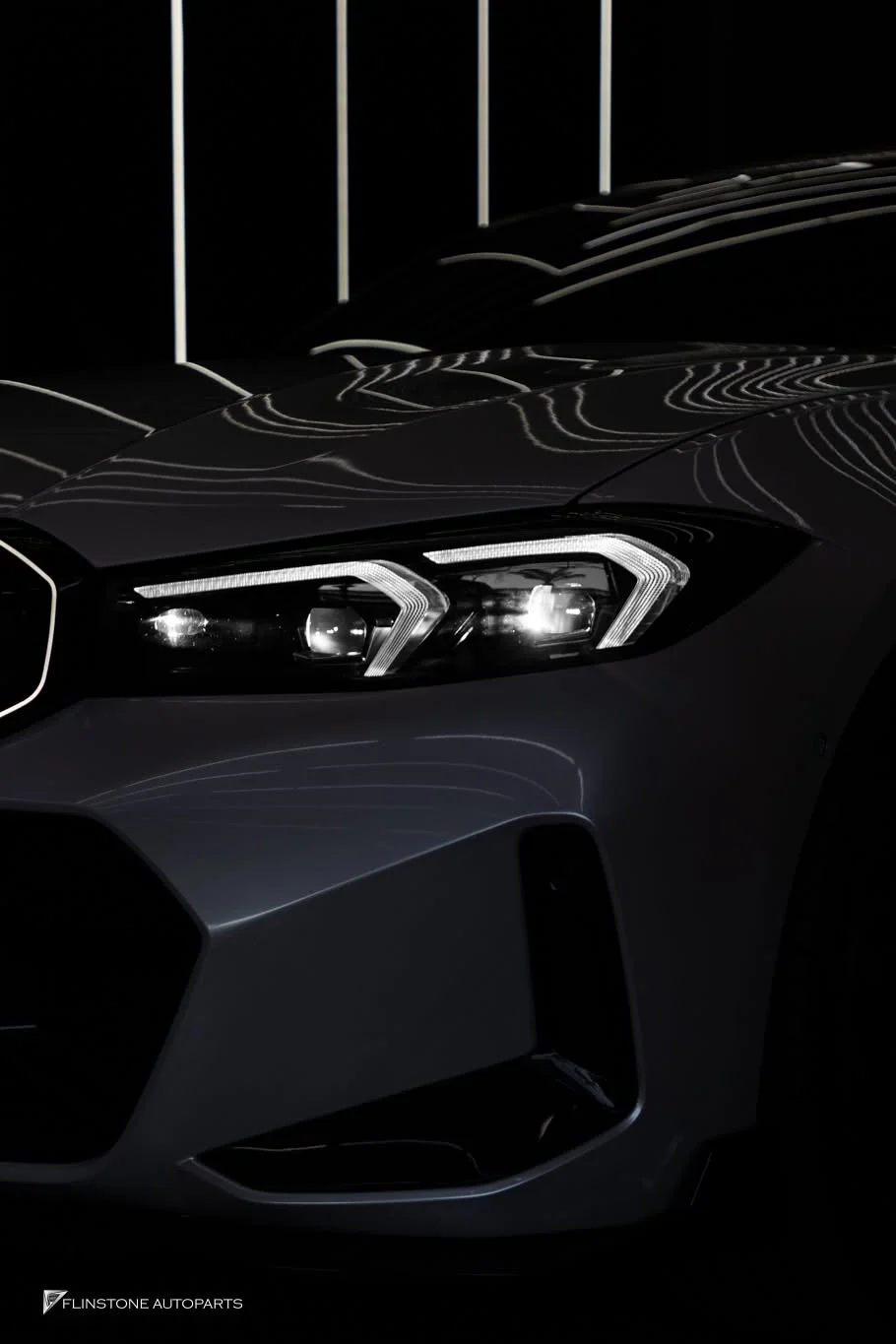 BMW G20 Series 3 2025 BMW G20 Series 3 LCI ติดตั้งไฟหน้า RGB สามารถปรับเปลี่ยนสีของ LED