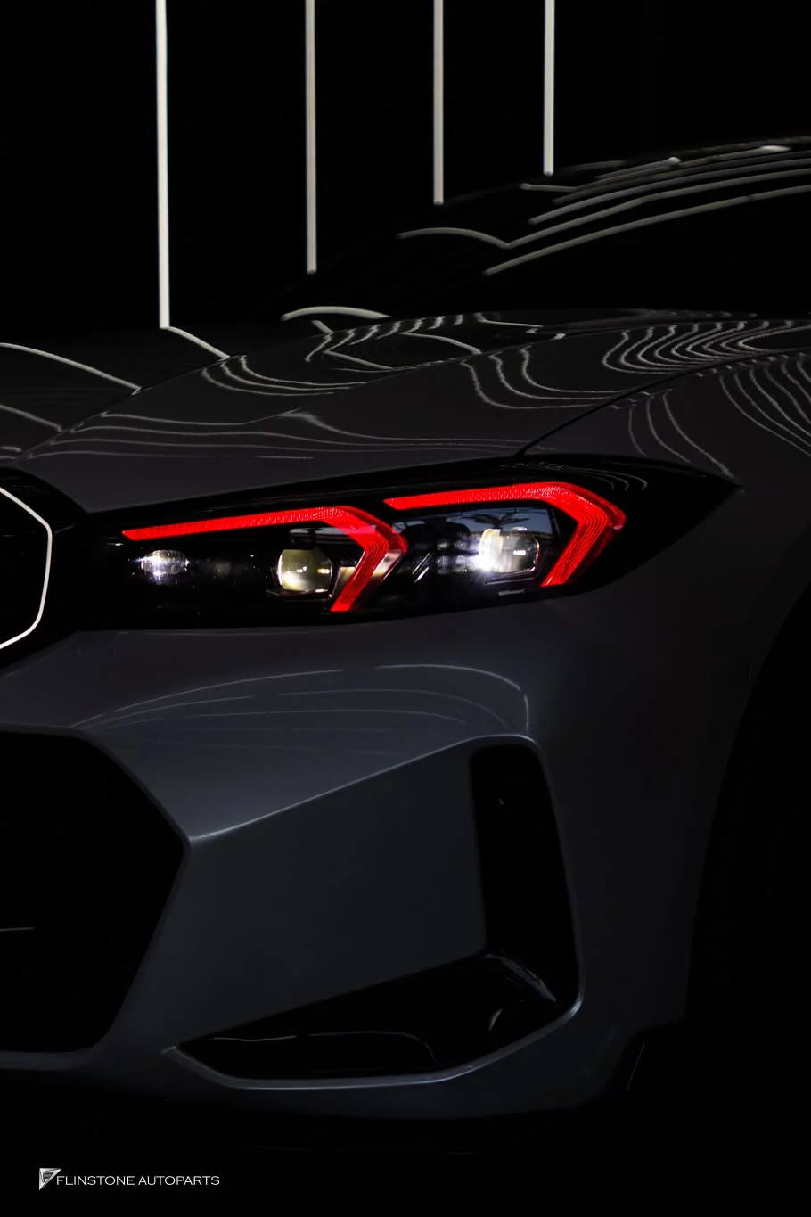 BMW G20 Series 3 2025 BMW G20 Series 3 LCI ติดตั้งไฟหน้า RGB สามารถปรับเปลี่ยนสีของ LED
