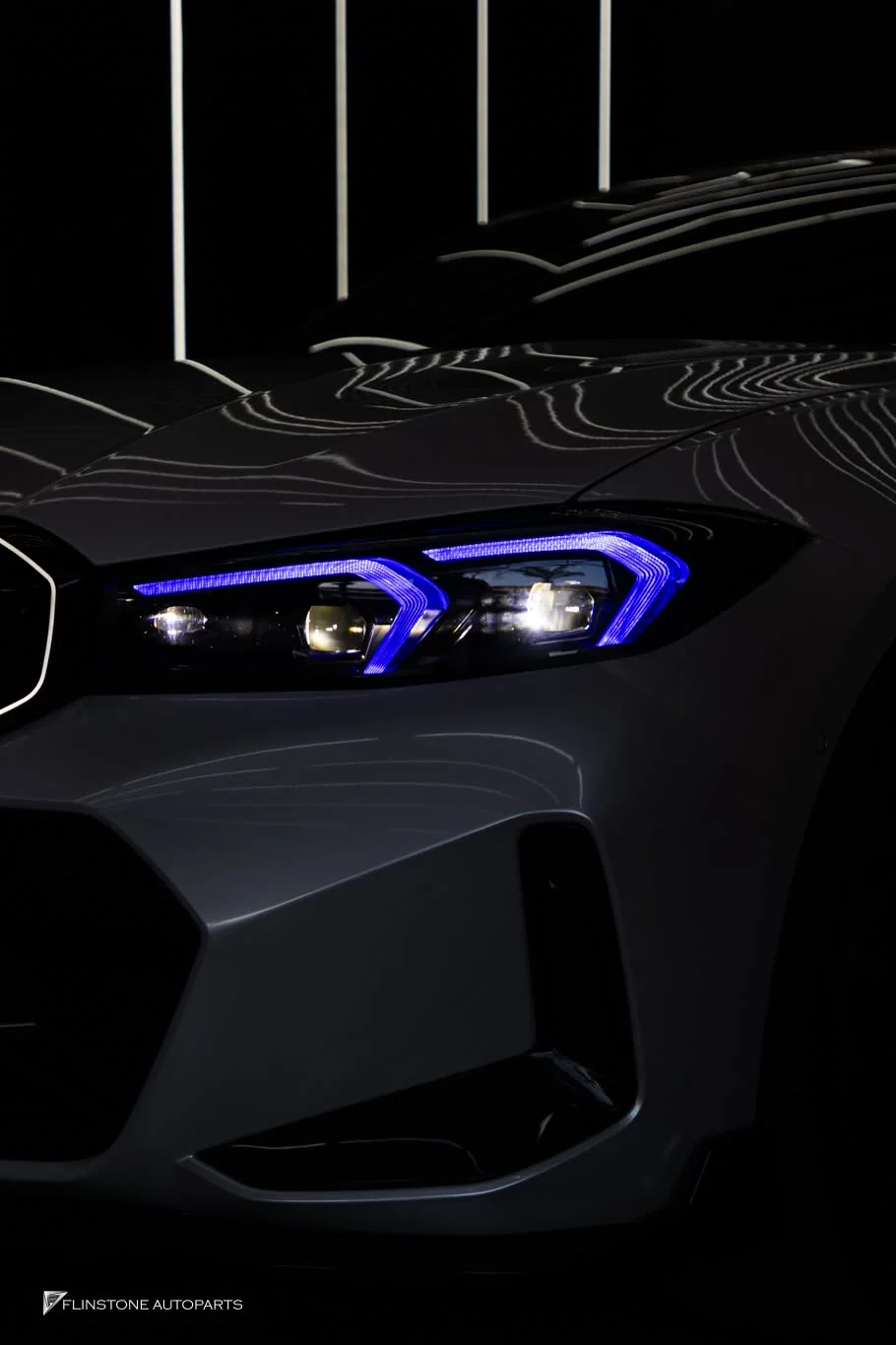 BMW G20 Series 3 2025 BMW G20 Series 3 LCI ติดตั้งไฟหน้า RGB สามารถปรับเปลี่ยนสีของ LED