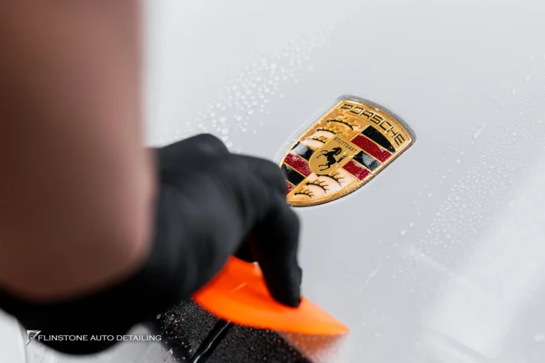 wearing clear armour for Porsche Panamera glossy forever with DRESDEN PROTECTION Paint