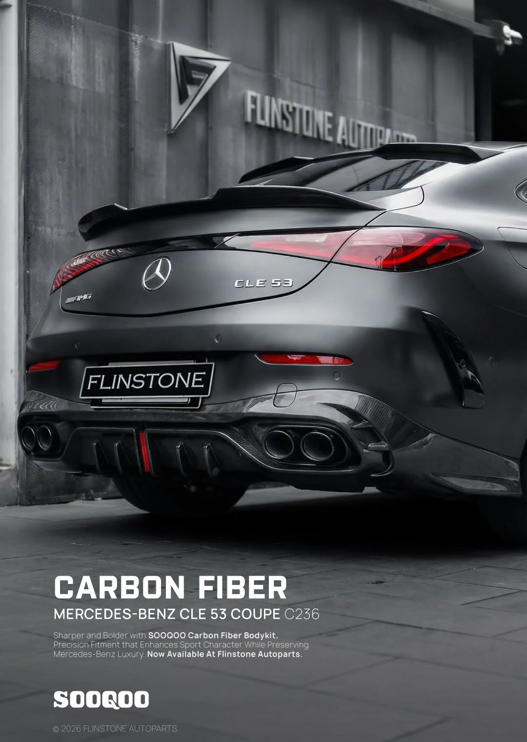C236 CLE-Class Coupe ชุดแต่งคาร์บอนรอบคัน CLE53 AMG จากแบรนด์ SOOQOO