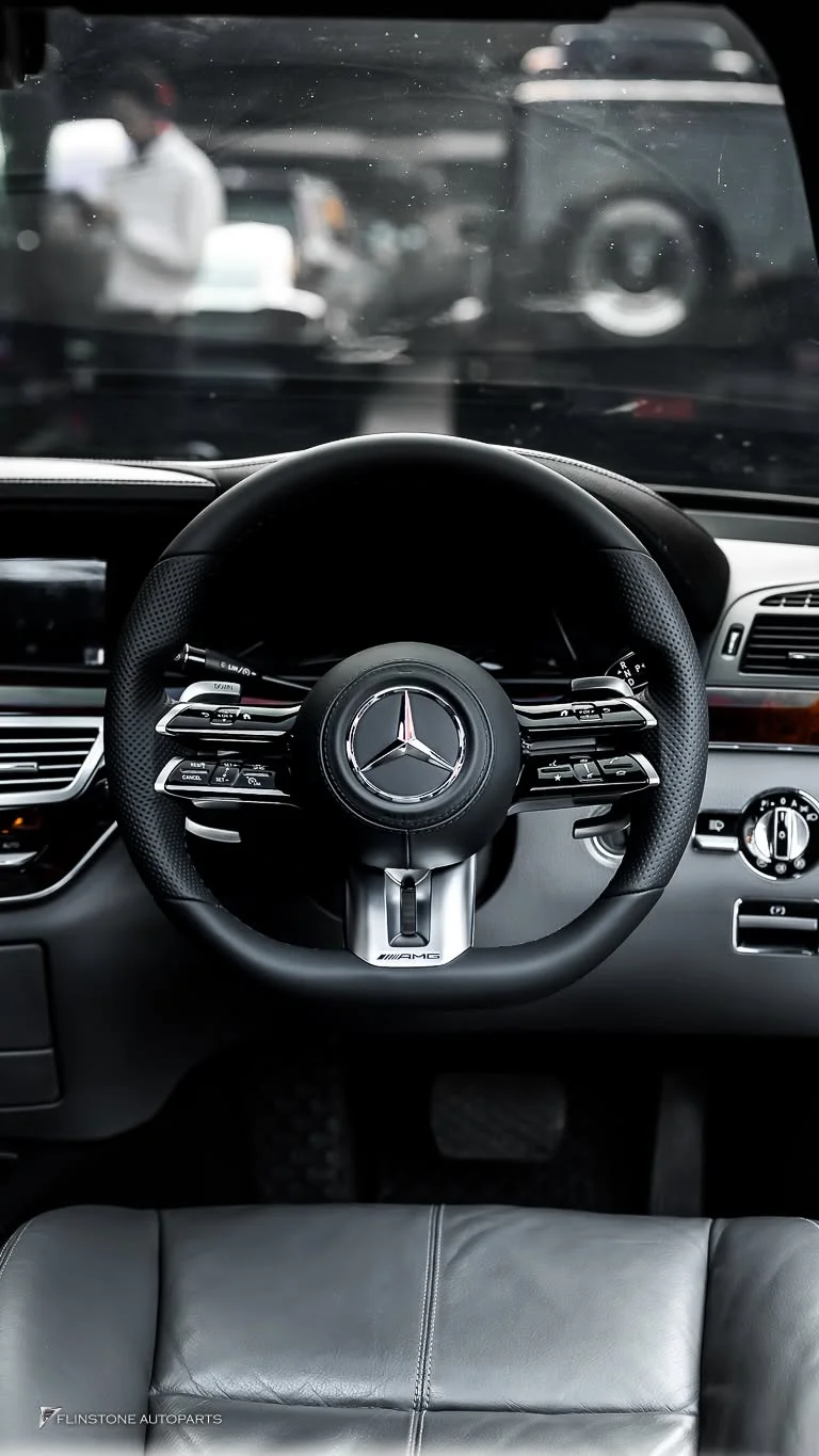 just one steering wheel change the interior instantly looks newer! for S-Class W221