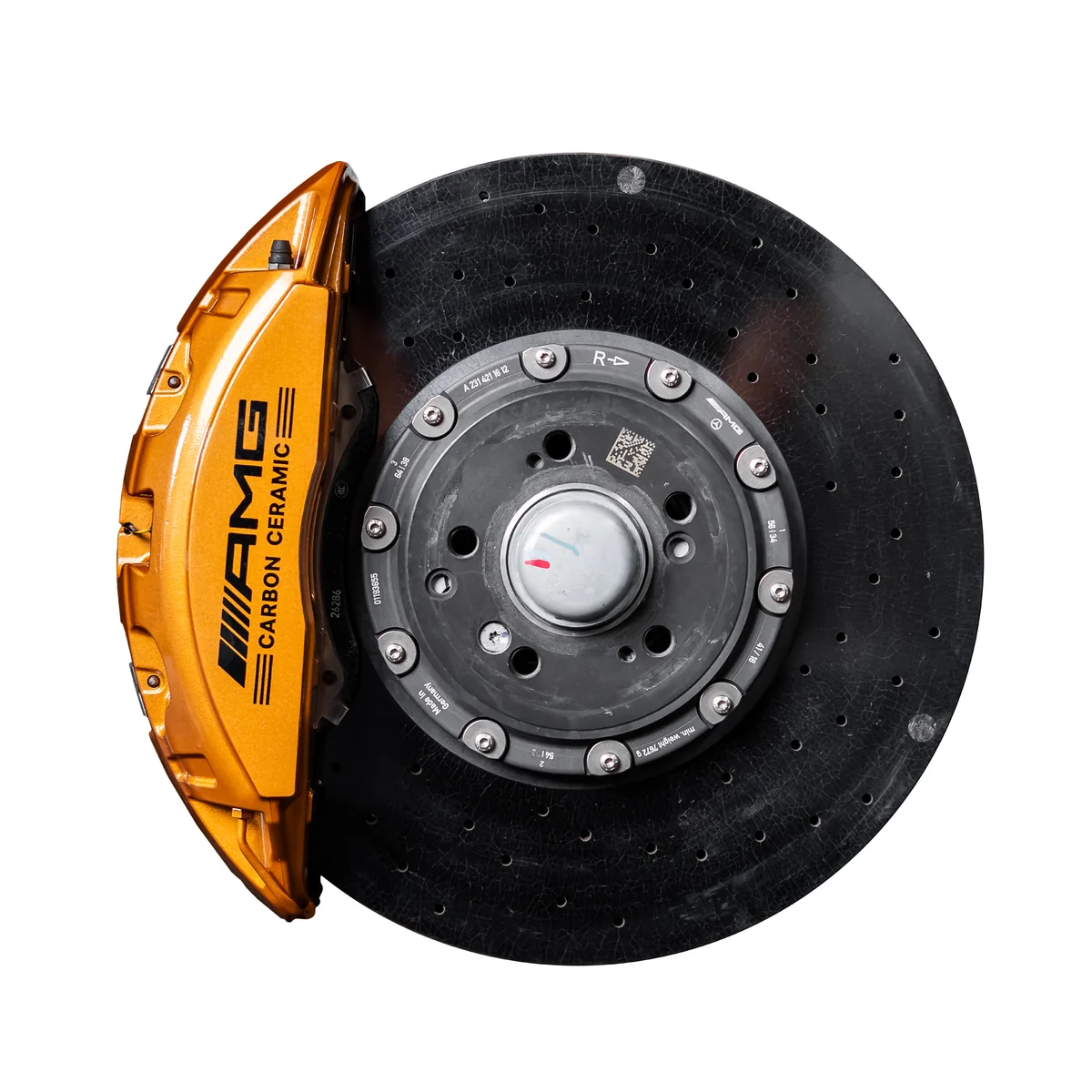 เบรก Mercedes-AMG Carbon Ceramic คาลิเปอร์สีส้ม จานคาร์บอนเซรามิก