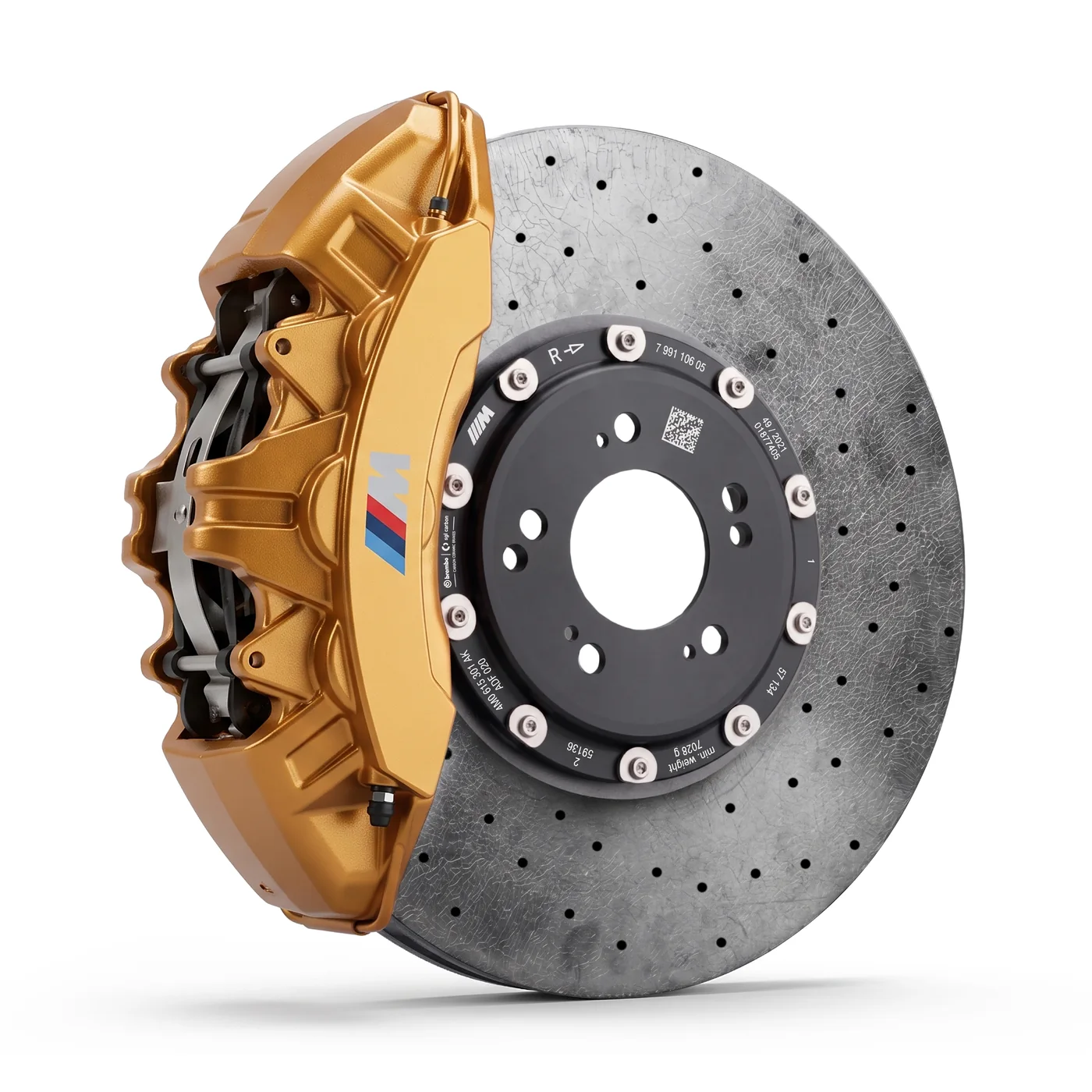 เบรก BMW M Carbon Ceramic คาลิเปอร์สี Matte Gold โลโก้ M