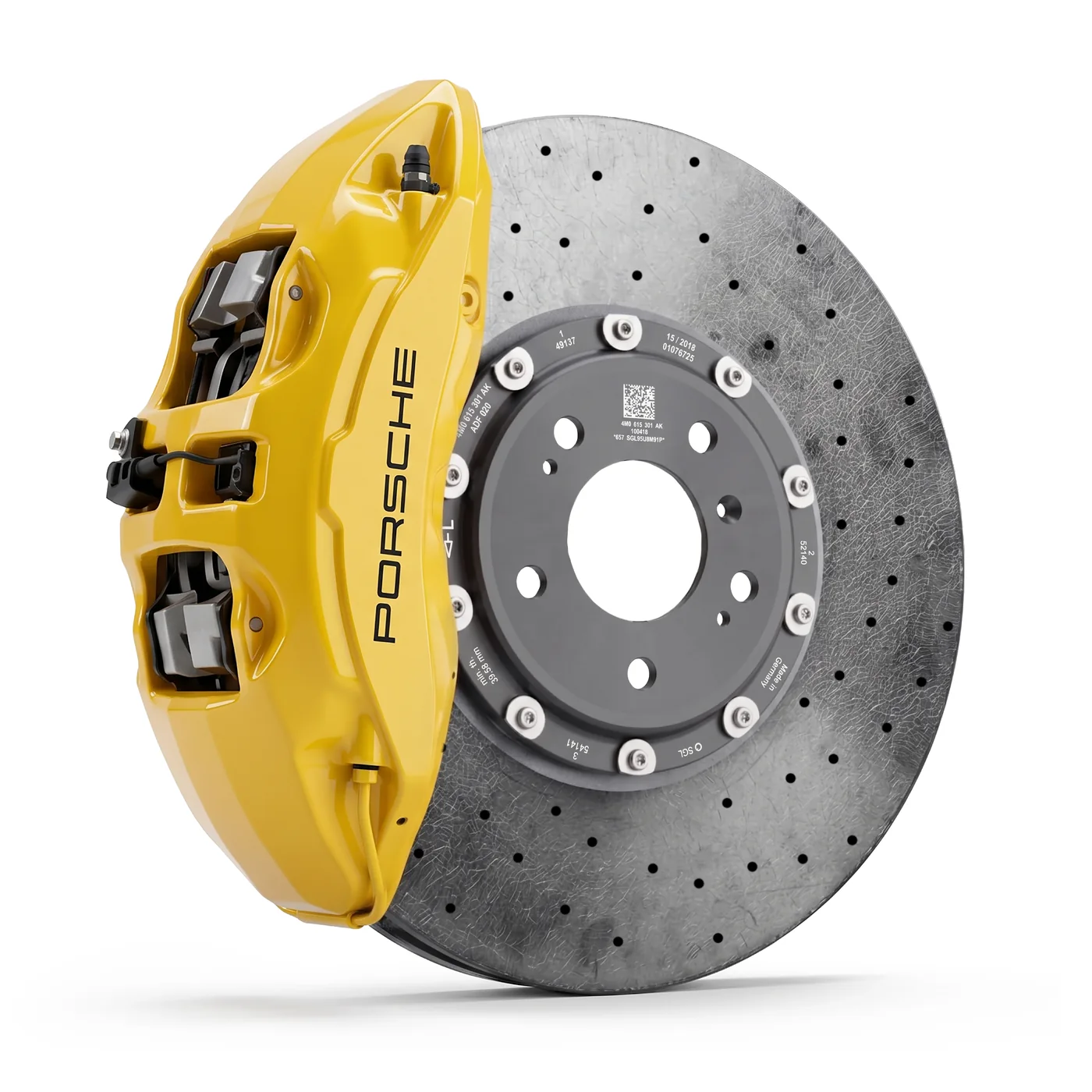 เบรก Porsche Ceramic Composite Brake PCCB คาลิเปอร์สีเหลือง