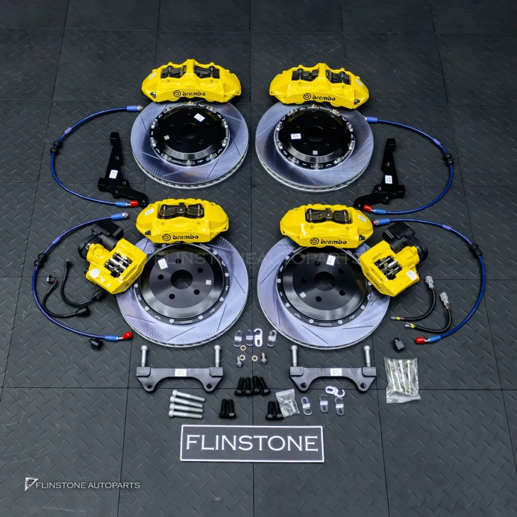 ชุดเบรก BREMBO GT 6P + 4P TOYOTA ALPHARD 40 สีเหลือง (แบบที่ 2)