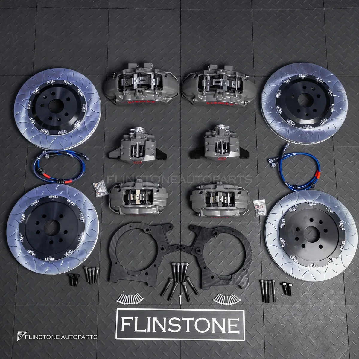 ชุดเบรก Brembo สำหรับ BYD Sealion 6 สีเทา โลโก้แดง
