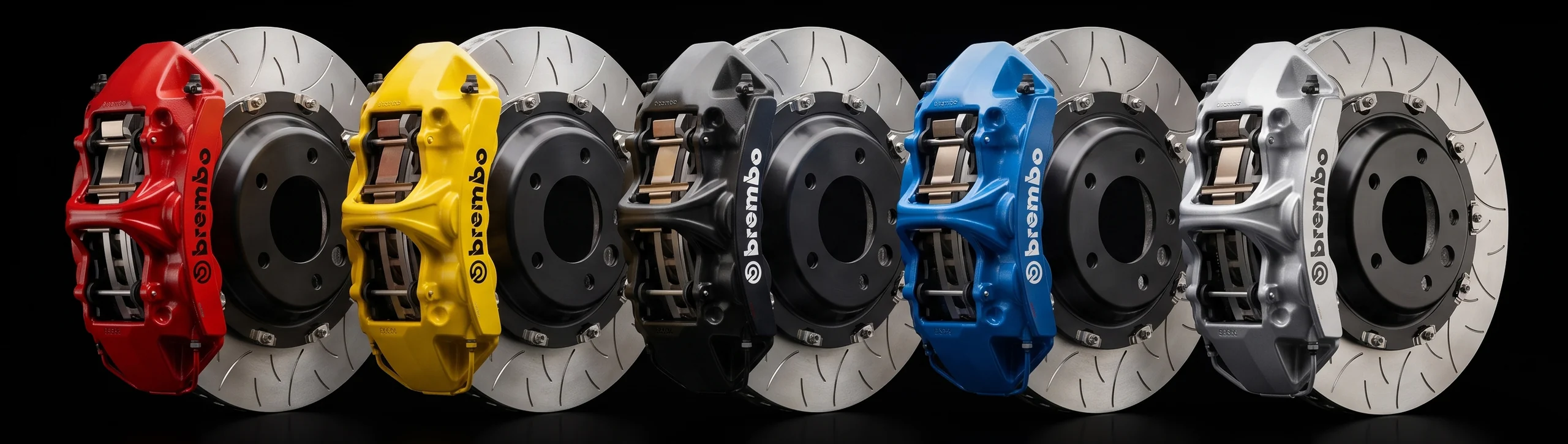 คาลิเปอร์ Brembo 5 สี พร้อมจานเบรก แดง เหลือง ดำ น้ำเงิน และเงิน