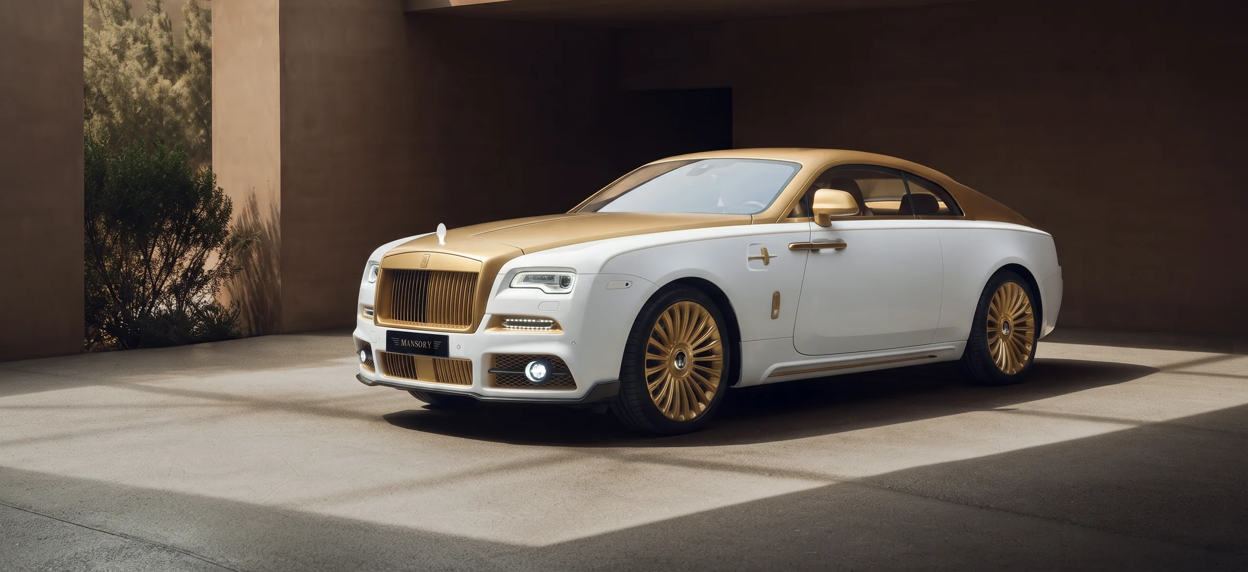 Rolls-Royce Wraith ชุดแต่ง MANSORY สีขาว-ทอง พร้อมล้อ MANSORY