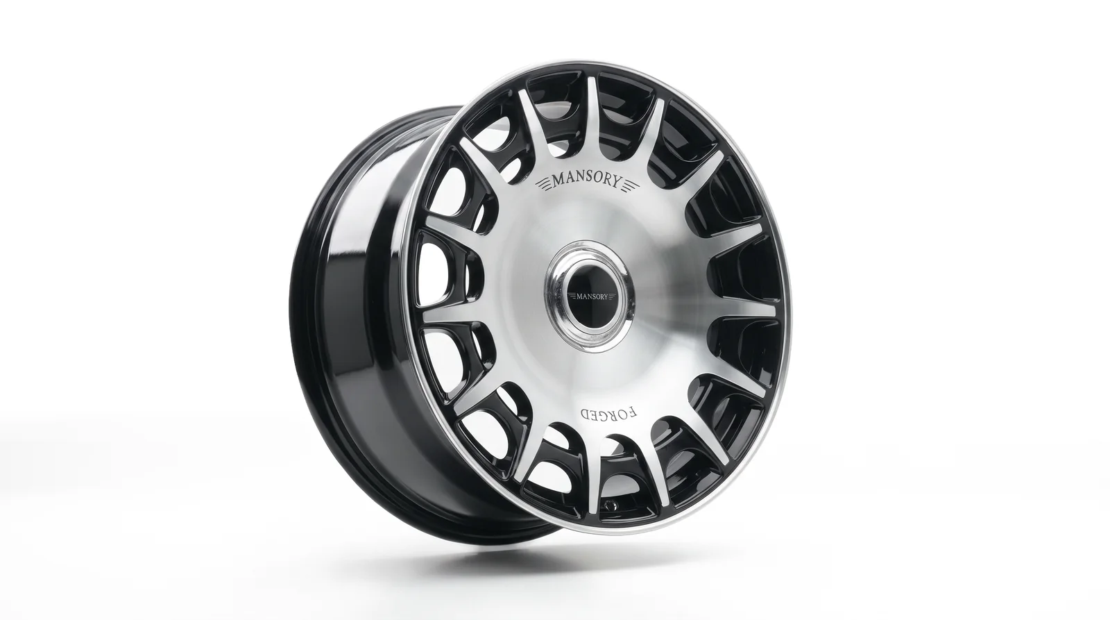 wheels MANSORY FORGED Front gloss edge Black Logo MANSORY