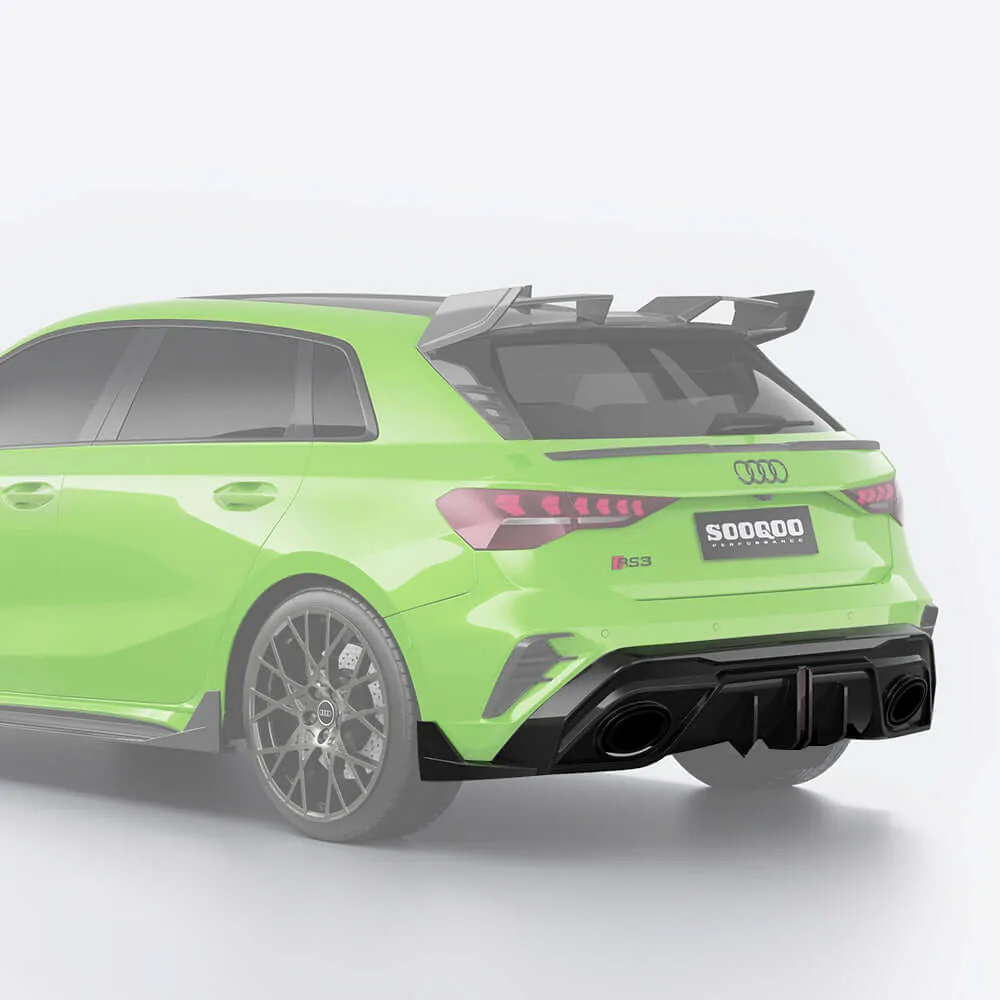 ดิฟฟิวเซอร์หลัง SOOQOO Audi RS3 Sportback 8Y Facelift