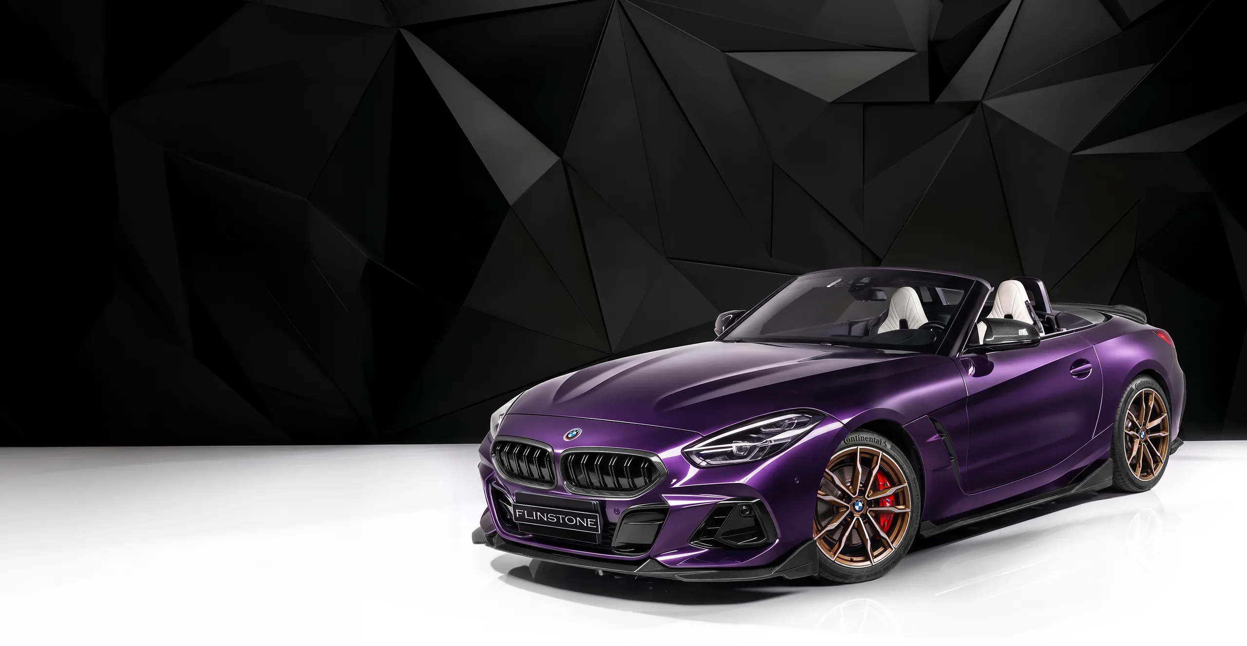 BMW Z4 G29 สีม่วง ติดตั้งลิ้นหน้าคาร์บอน SOOQOO ที่ Flinstone Autoparts