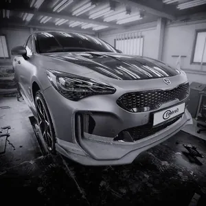 KIA STINGER CARBON FIBER UPPER + LOWER LIP SET V2 photo 9