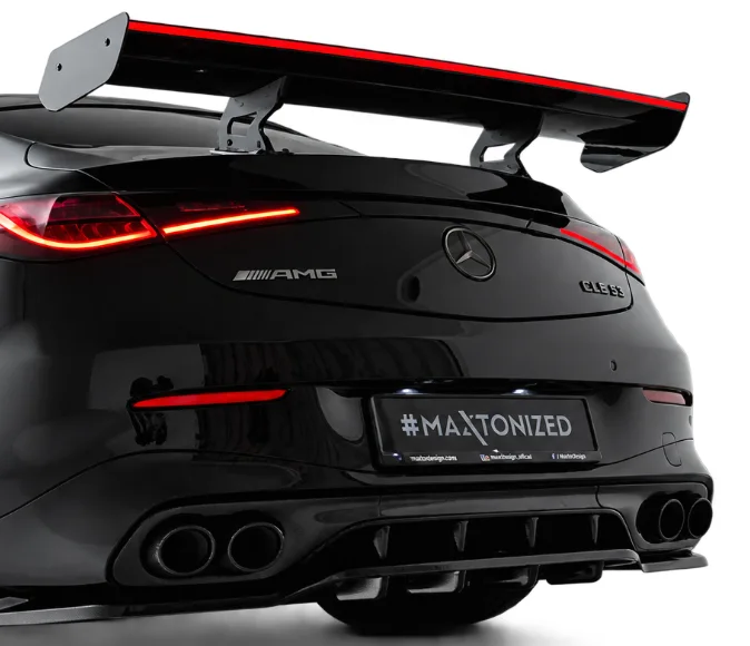 Mercedes-AMG CLE 53 fitted with a Maxton Design spoiler and diffuser