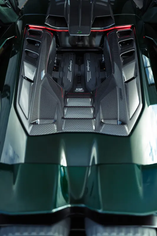 Lamborghini Revuelto with TOPCAR DESIGN R’Evo body kit — Engine cover from above