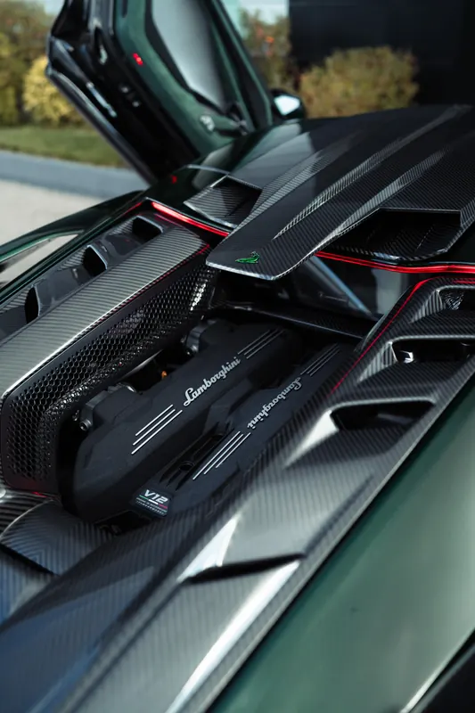 Lamborghini Revuelto with TOPCAR DESIGN R’Evo body kit — Engine bay and carbon cover