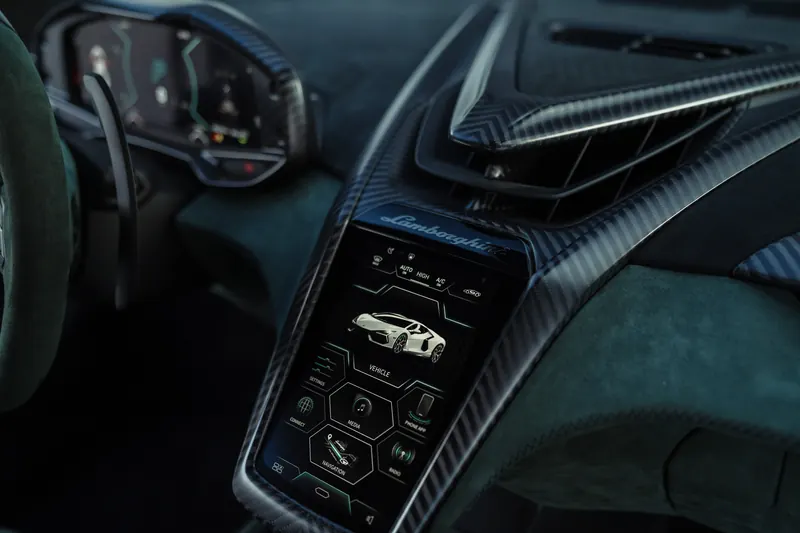 Lamborghini Revuelto with TOPCAR DESIGN R’Evo body kit — Central display and console