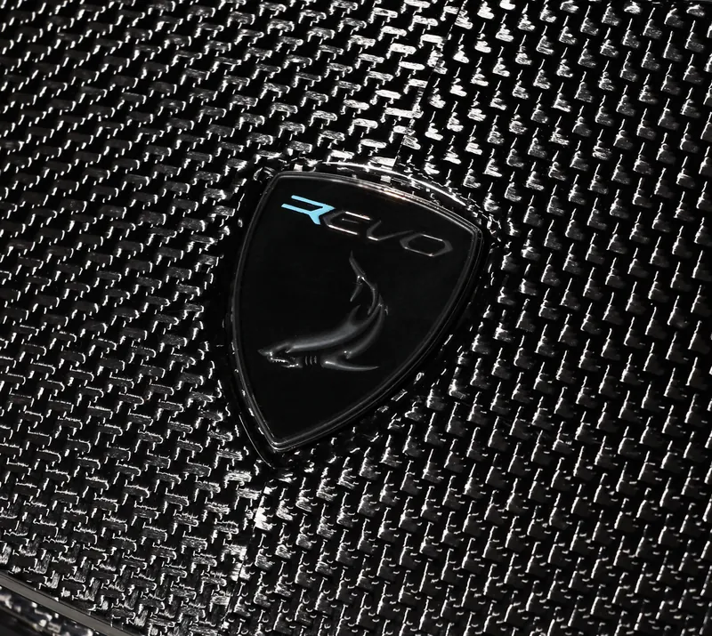Logo on a carbon fiber component, TOPCAR R’Evo Carbon Edition