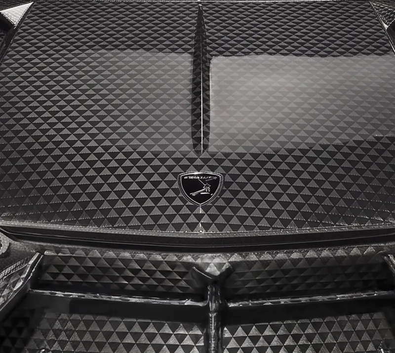 Logo on a carbon fiber component, TOPCAR R’Evo Stealth Edition