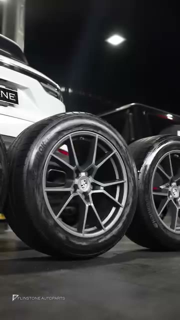 Simple upgrade, This Porsche Cayenne now rolls on a fresh set of wheels and tires, enhancing…