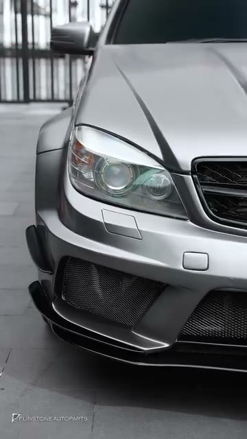 Body Kit AMG Black Series fitted in W204 C63 AMG with colour change Satin grey