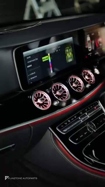 E-Class 💯 รีวิวติดตั้งจอยาว Android แบบยาวที่สามารถสัมผัสได้และพวงมาลัย Custom AMG…
