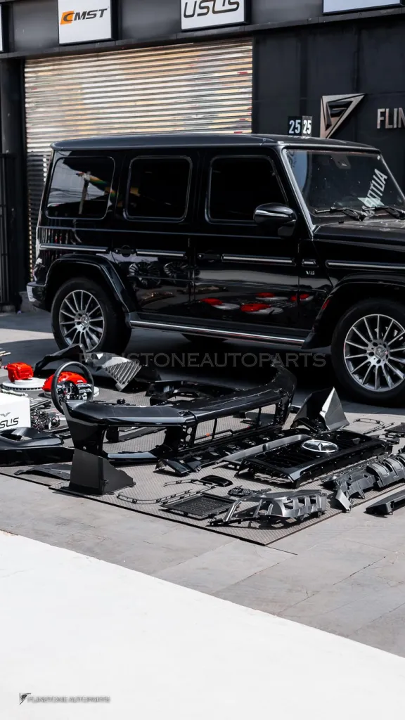 Mercedes Benz Gclass Parts Kit Bumper G63 Brakes Wheels Usus Steering Wheel Exhaust Pipe Brabus interior carbon parts
