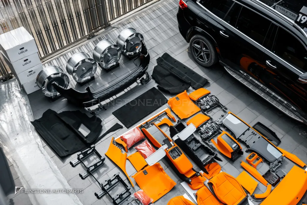 Mercedes Benz Gls ชุดพาร์ทรอบคัน ภายในส้ม