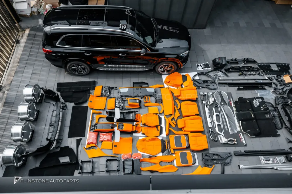 Mercedes Benz Gls ชุดพาร์ทรอบคัน ภายในส้ม