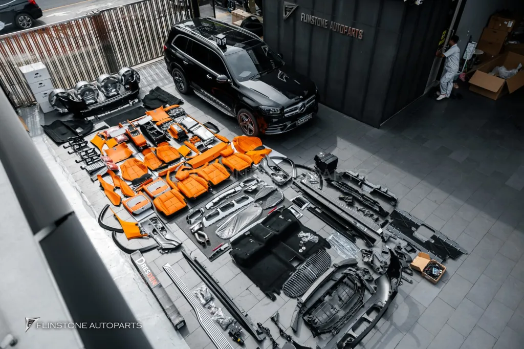 Mercedes Benz Gls ชุดพาร์ทรอบคัน ภายในส้ม