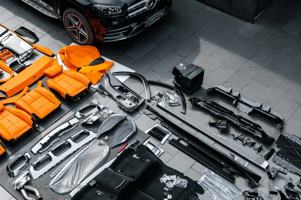 Mercedes Benz Gls ชุดพาร์ทรอบคัน ภายในส้ม