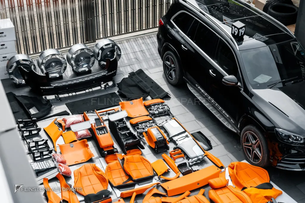 Mercedes Benz Gls ชุดพาร์ทรอบคัน ภายในส้ม