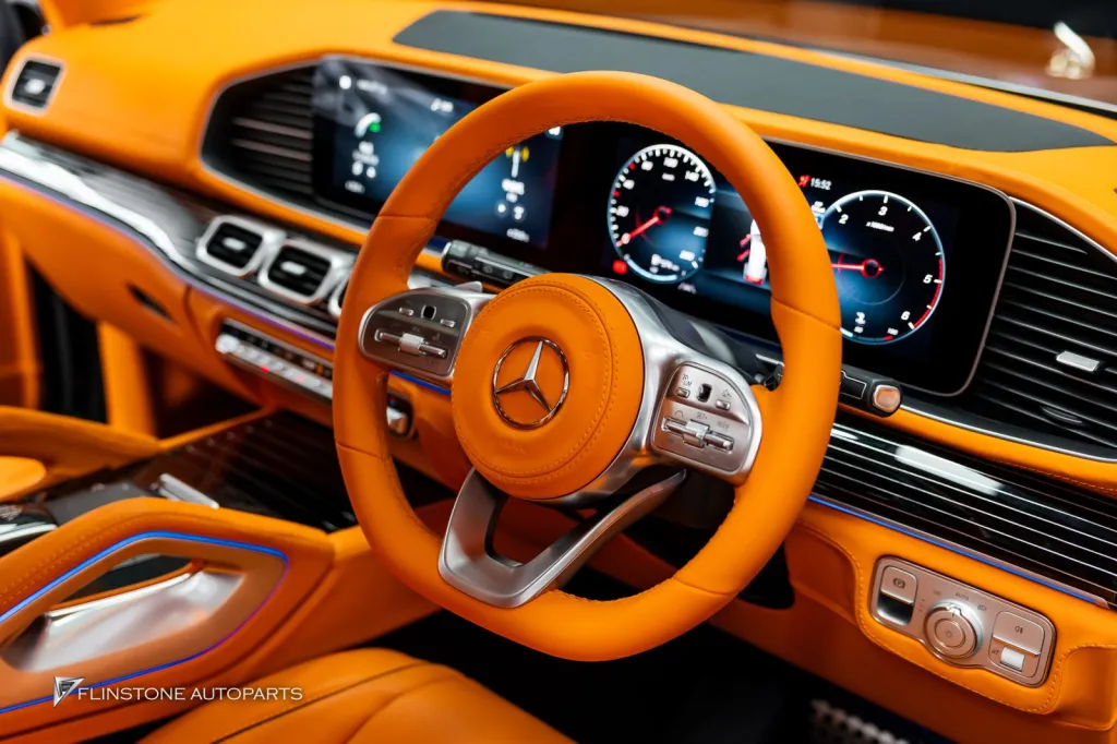 Mercedes Benz Gls ชุดพาร์ทรอบคัน ภายในส้ม — ภายใน