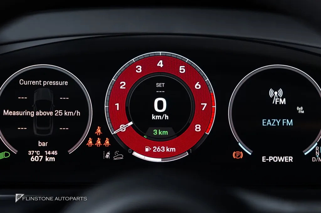 Porsche Cayenne Dashboard แดง