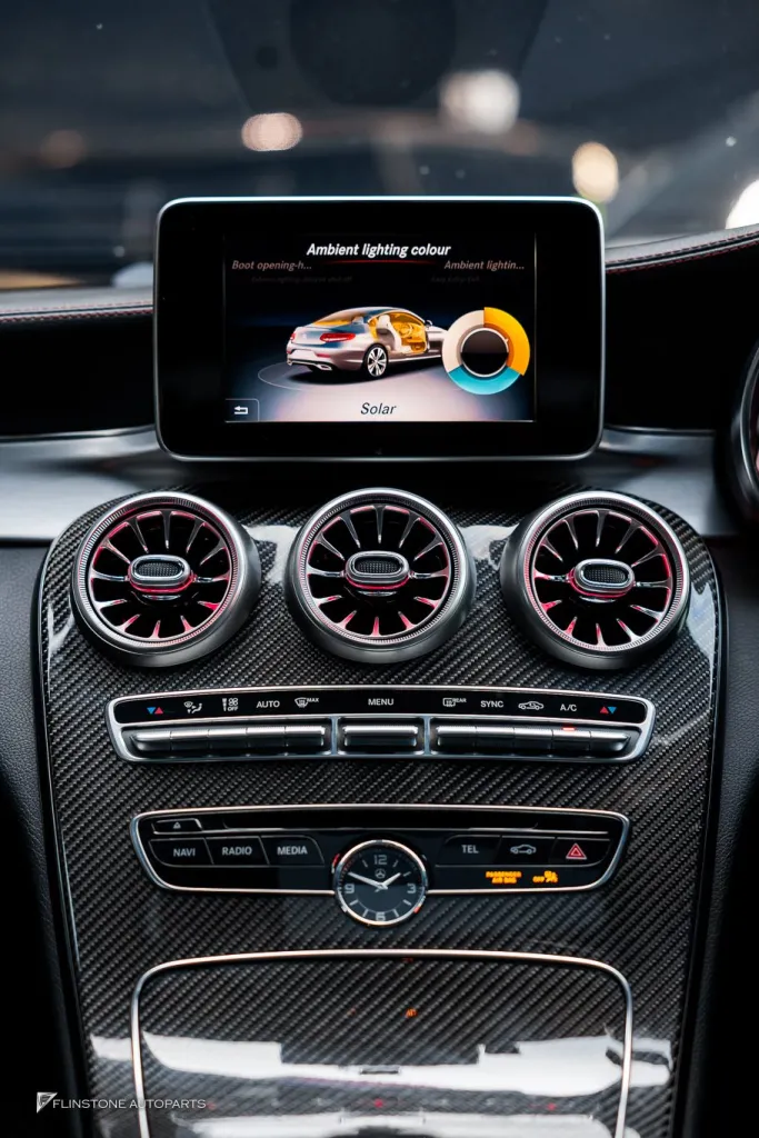 Mercedes Benz C205 方向盘出风口氛围灯车牌框