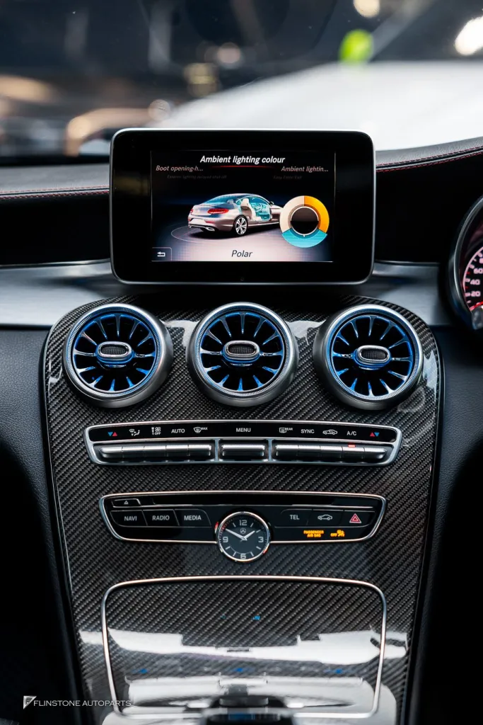 Mercedes Benz C205 方向盘出风口氛围灯车牌框