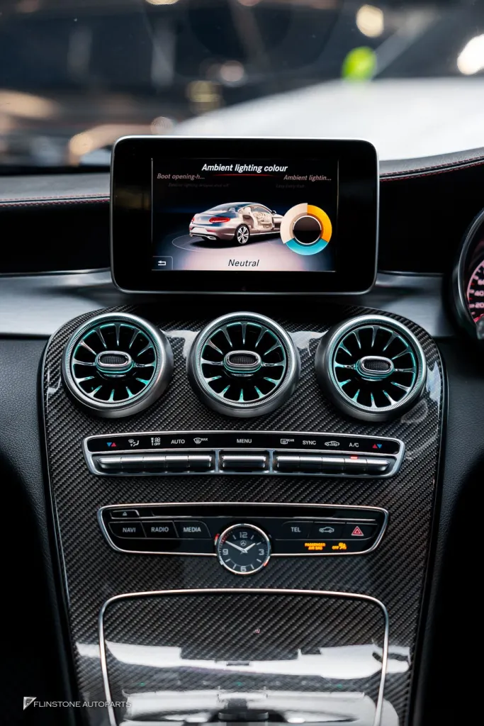 Mercedes Benz C205 方向盘出风口氛围灯车牌框