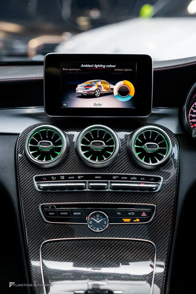 Mercedes Benz C205 方向盘出风口氛围灯车牌框