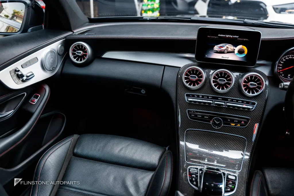 Mercedes Benz C205 方向盘出风口氛围灯车牌框