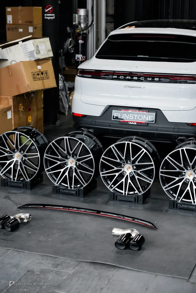 Porsche Cayenne 轮毂扰流板排气尾喉