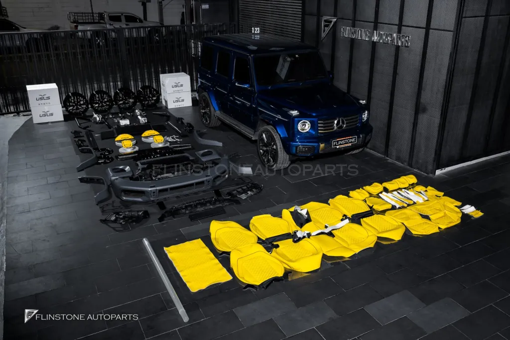 Mercedes Benz Gclass ภายในเหลือง ชุดพาร์ท G63 เบรค บันไดไฟฟ้า ท่อ Thor Active Sound ล้อ Usus