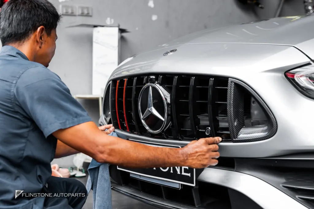 Mercedes Benz W206 กระจัง สปอยเลอร์ กระจก กรอบป้าย