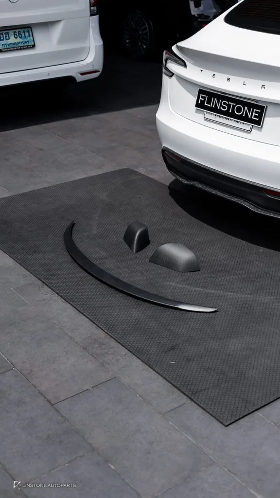 Tesla model 3 สปอยเรอล์หลัง,ครอบกระจกคาร์บอน