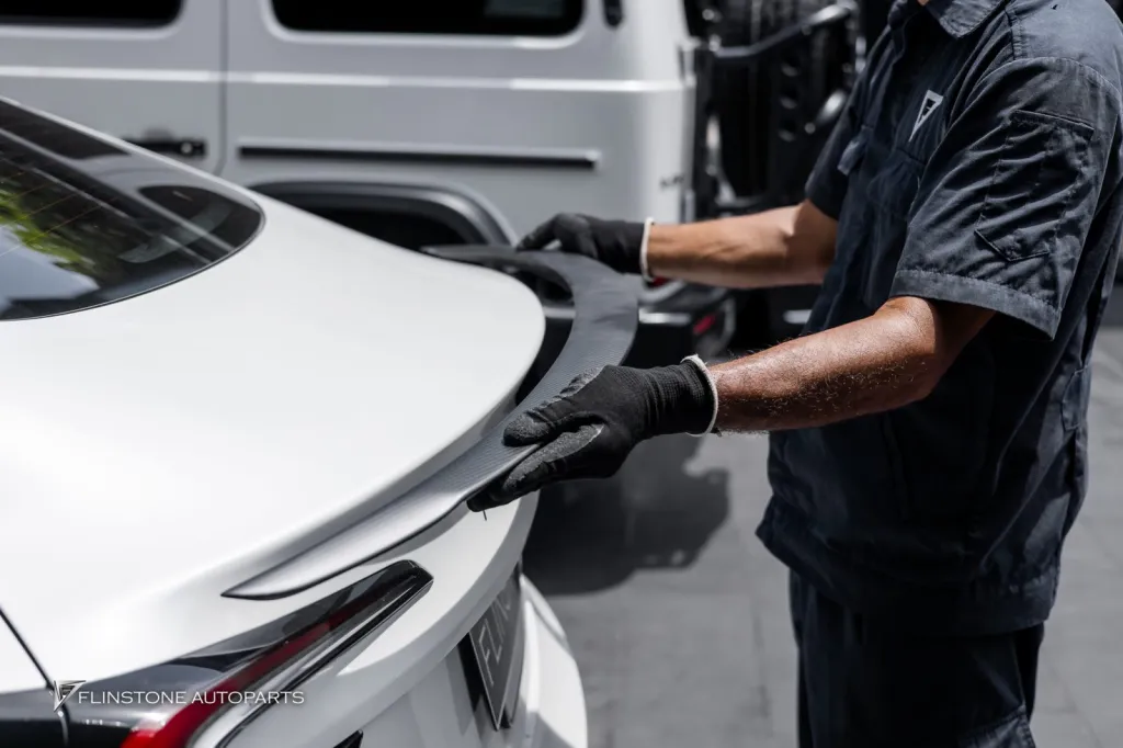 Tesla model 3 สปอยเรอล์หลัง,ครอบกระจกคาร์บอน