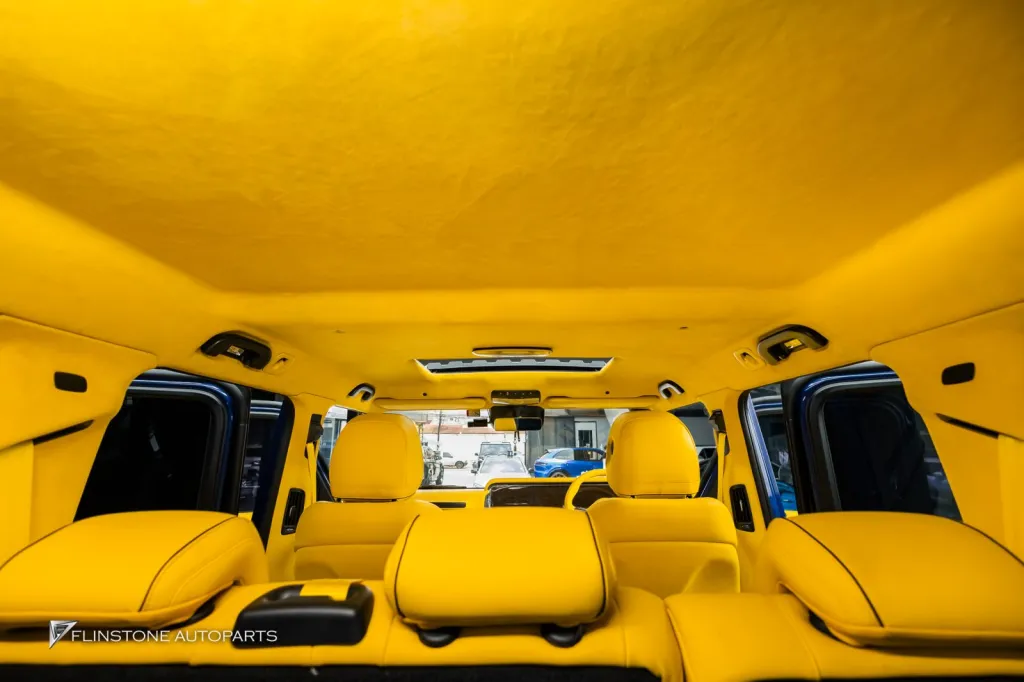 Mercedes Benz Gclass yellow interior Parts Kit G63 Brakes Electric Side Steps Exhaust Pipe Thor Active Sound Wheels Usus
